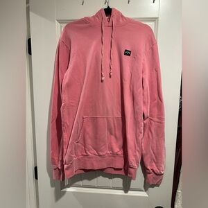 Billabong Pink Hooded Sweatshirt with Logo Patch